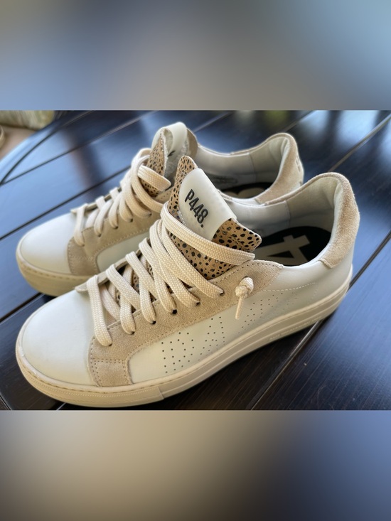 P448 Shoes - P448 Thea White Beolat Sneakers EU 37 Cheetah Suede Leather